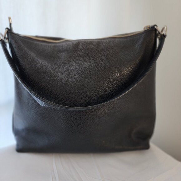COACH Crossbody Shoulder Bag Black Pebble Leather Gold Hardware 1 Shoulder Strap - Picture 3 of 5